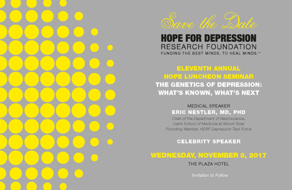 Hope For Depression Hope Seminar Luncheon 2017