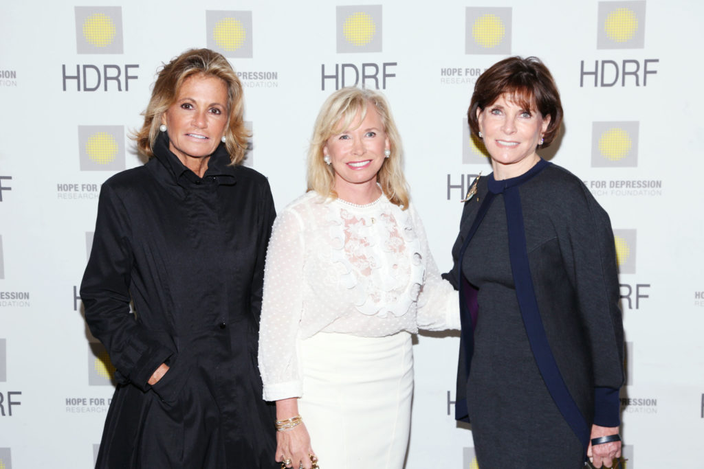 Grace Meigher, Sharon Bush, Nancy Silverman== Hope for Depression Research Foundation Honors Mariel Hemingway at 9th Annual Gala== 583 Park Avenue, NYC== November 10, 2015== ©Patrick McMullan== photo - J Grassi/PMC== ==
