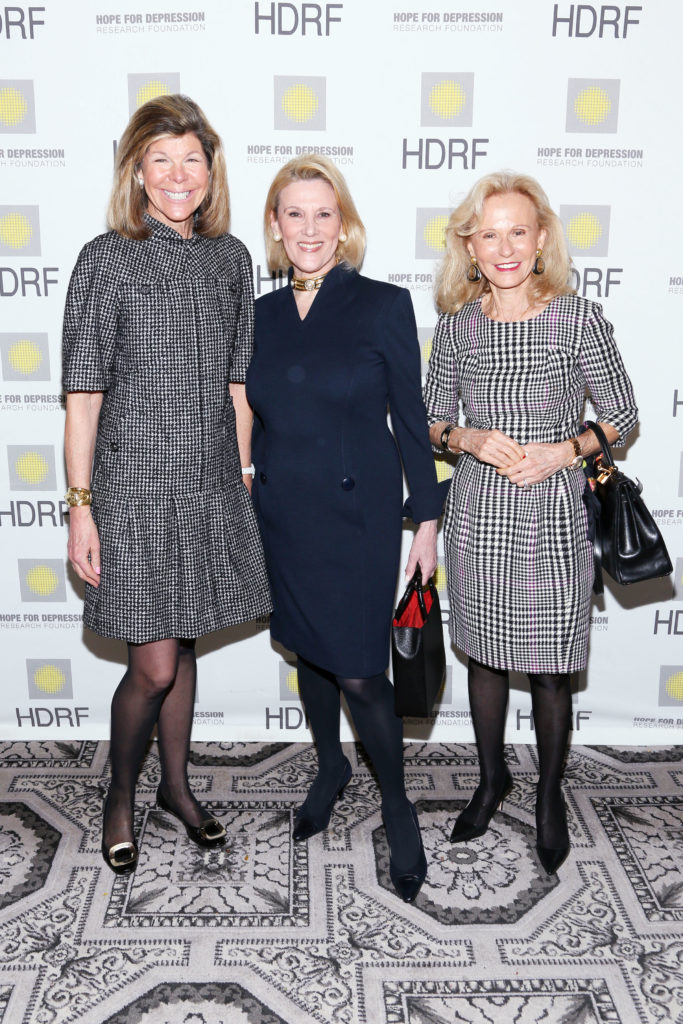 Jamee Gregory, ?, Francesca Nye== Hope for Depression Research Foundation Honors Mariel Hemingway at 9th Annual Gala== 583 Park Avenue, NYC== November 10, 2015== ©Patrick McMullan== photo - J Grassi/PMC== ==